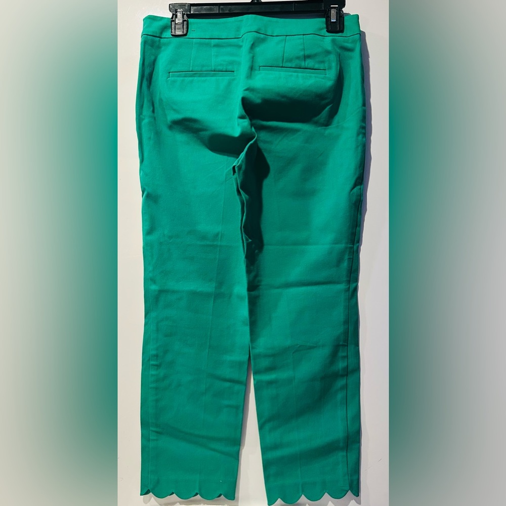 Talbots Green Scallop Chatham Crop Dress Pants Size 2 - Picture 7 of 7